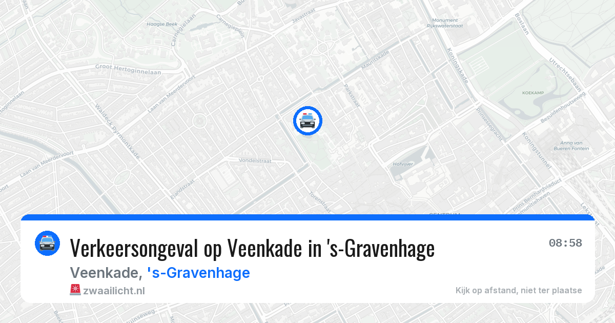 Verkeersongeval op Veenkade in 's-Gravenhage — 13 apr 2026