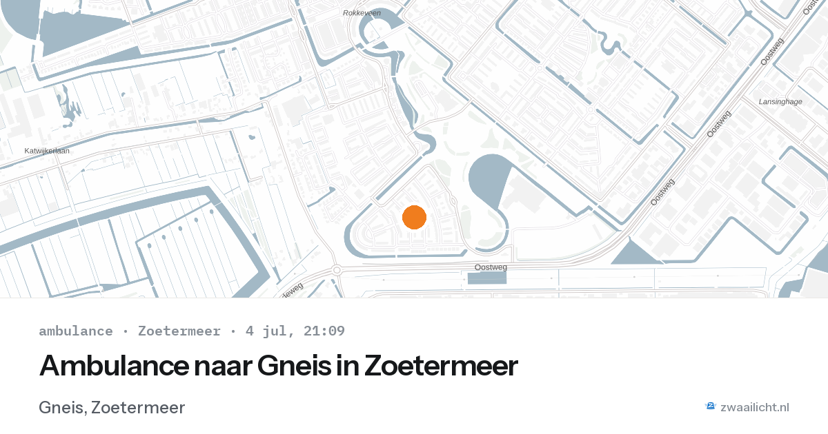Ambulance naar Gneis in Zoetermeer — 4 jul 2026