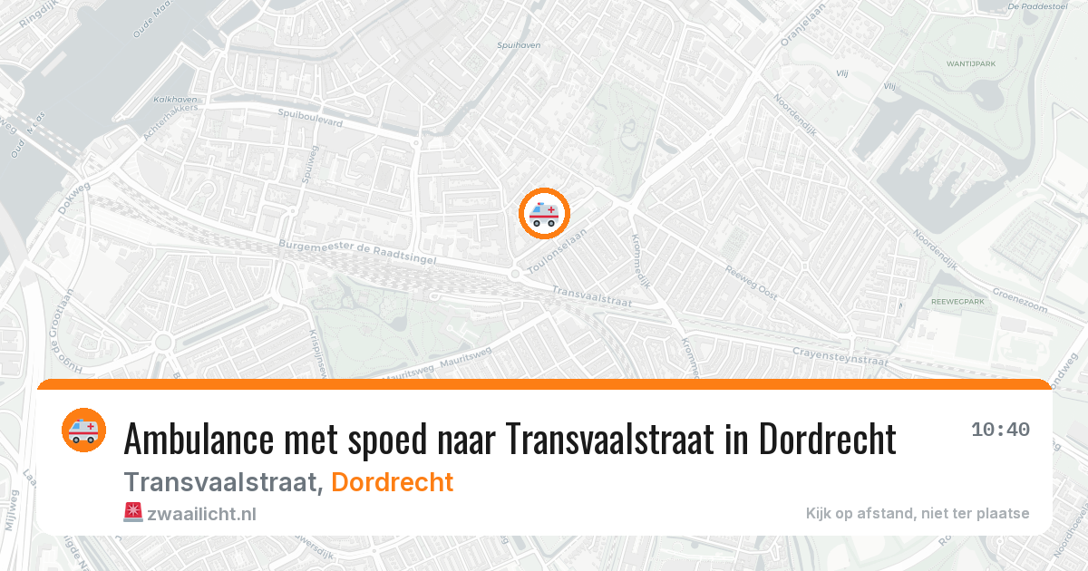 Ambulance met spoed naar Transvaalstraat in Dordrecht — 1 mei 2026