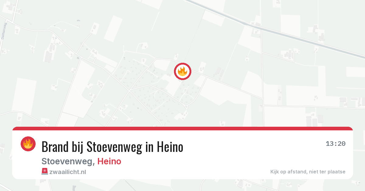 Brand bij Stoevenweg in Heino — 19 jul 2026