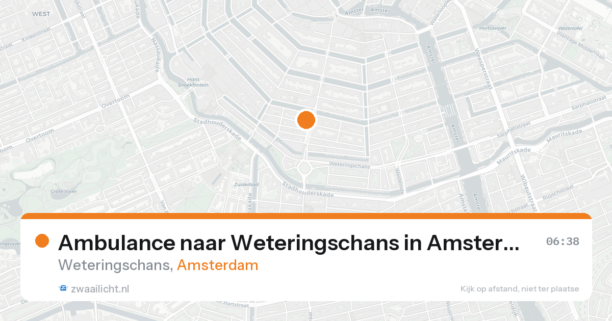 Ambulance naar Weteringschans in Amsterdam — 17 aug 2026