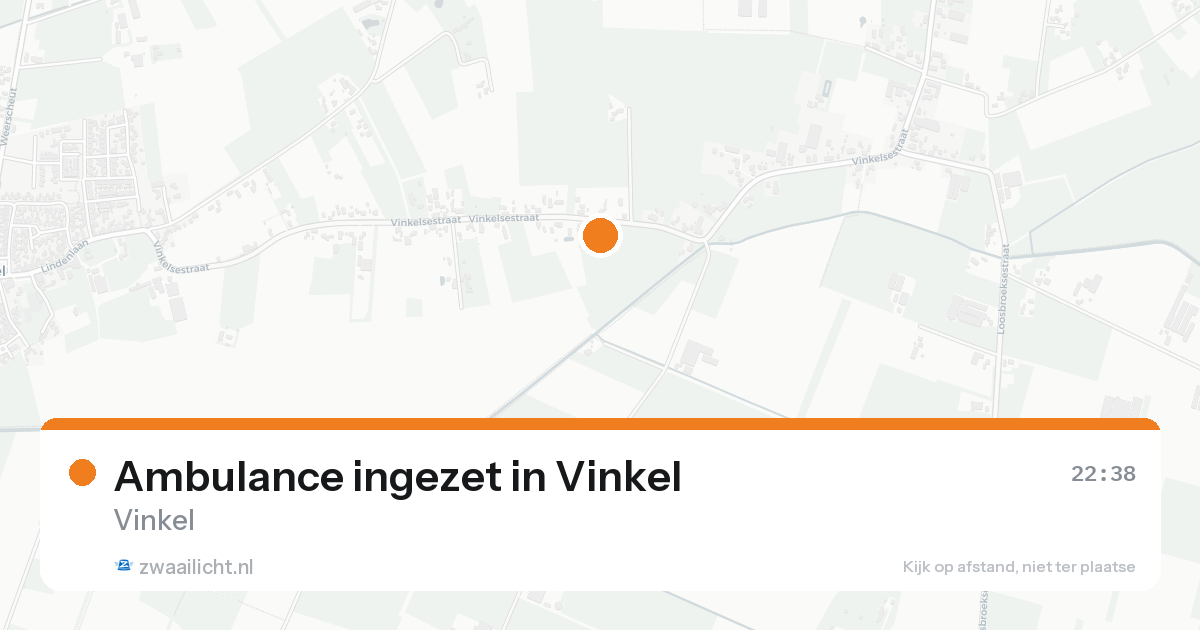 Ambulance ingezet in Vinkel — 15 aug 2026