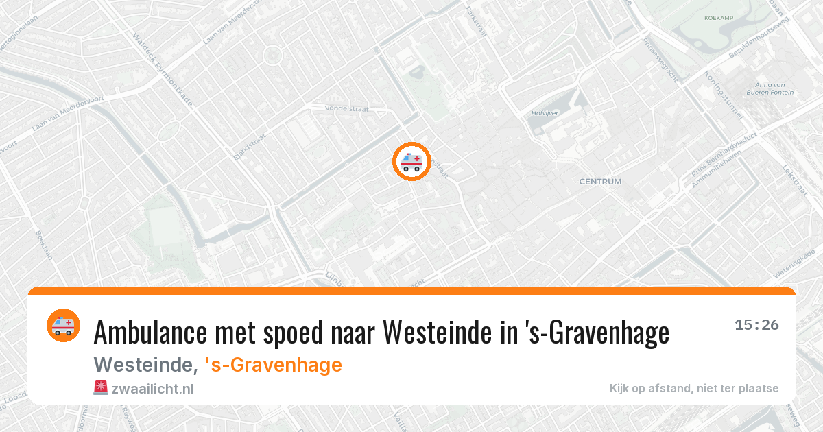 Ambulance met spoed naar Westeinde in 's-Gravenhage — 30 jan 2026