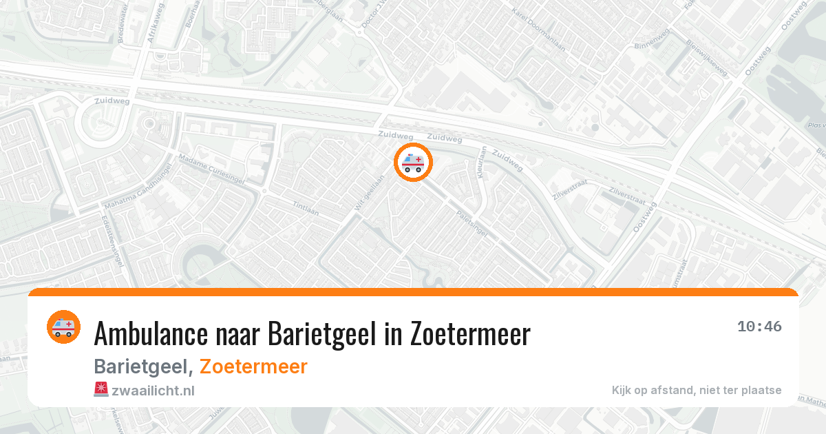 Ambulance naar Barietgeel in Zoetermeer — 29 mei 2026