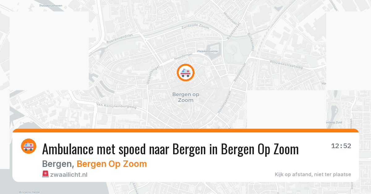 Ambulance met spoed naar Bergen in Bergen Op Zoom — 4 jun 2026