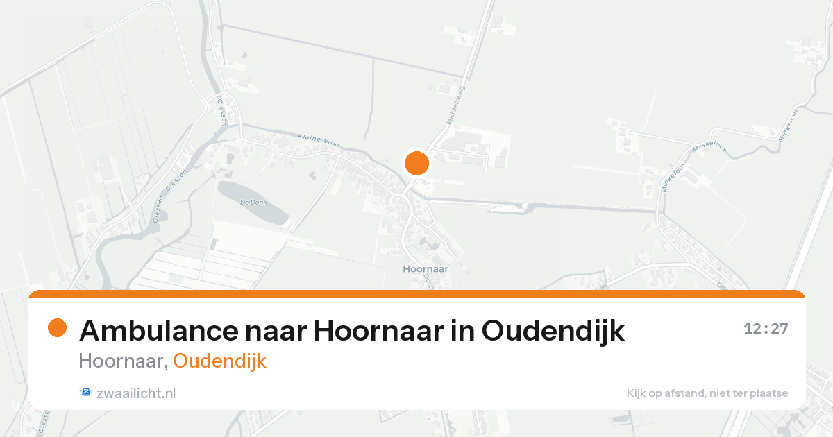 Ambulance naar Hoornaar in Oudendijk — 20 aug 2026