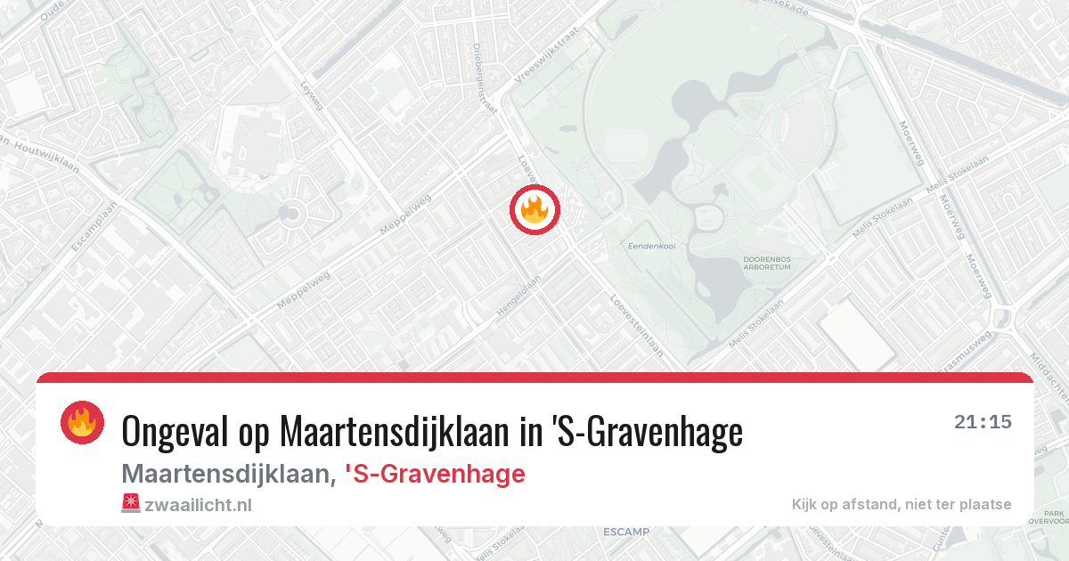 Ongeval op Maartensdijklaan in 'S-Gravenhage — 28 jun 2026