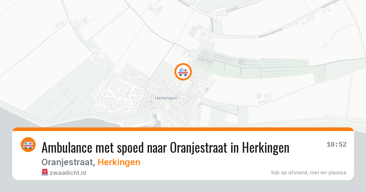 Ambulance met spoed naar Oranjestraat in Herkingen — 20 jul 2026