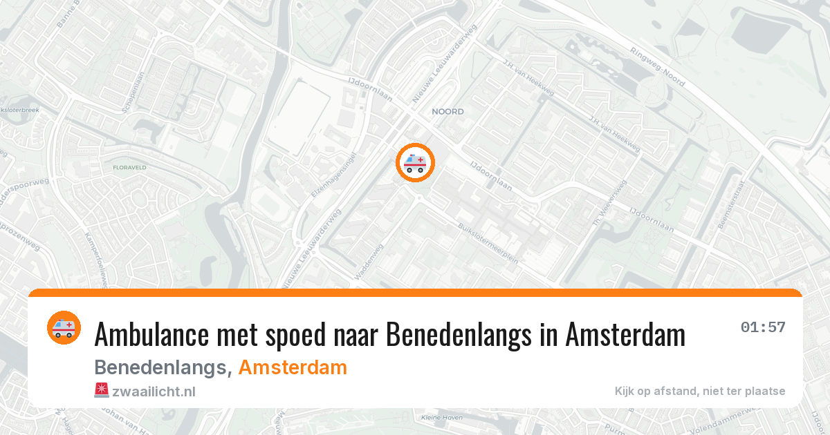 Ambulance met spoed naar Benedenlangs in Amsterdam — 8 jun 2026