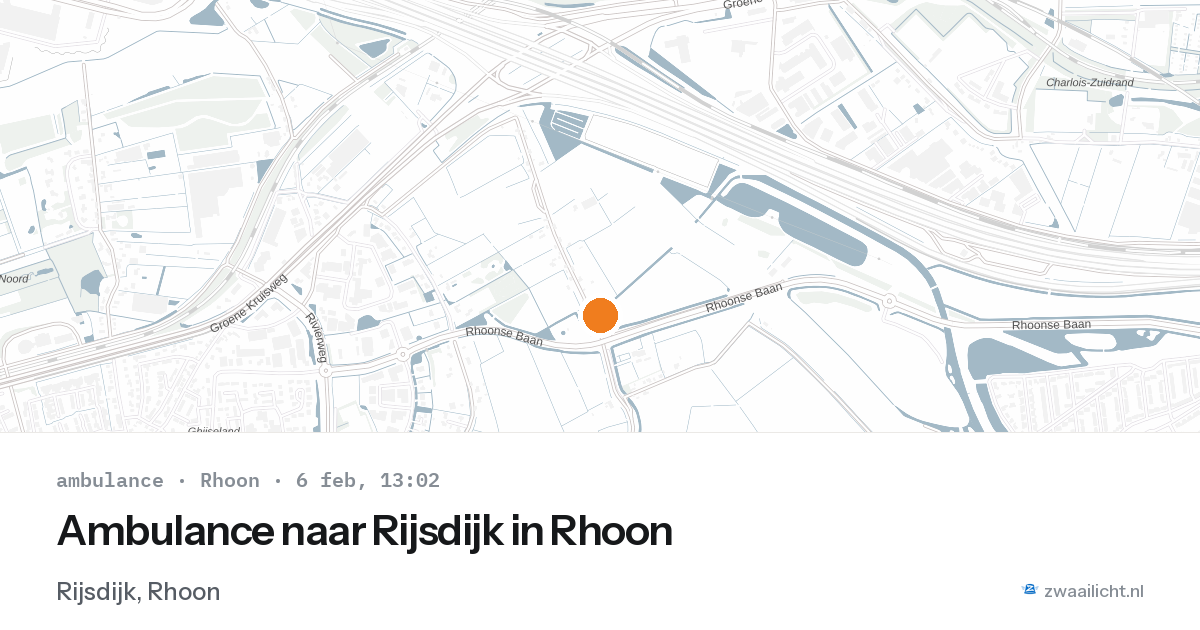 Ambulance naar Rijsdijk in Rhoon — 6 feb 2026