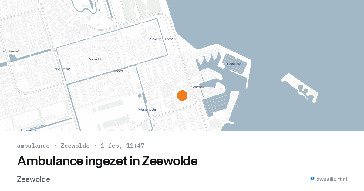 Ambulance ingezet in Zeewolde — 1 feb 2026