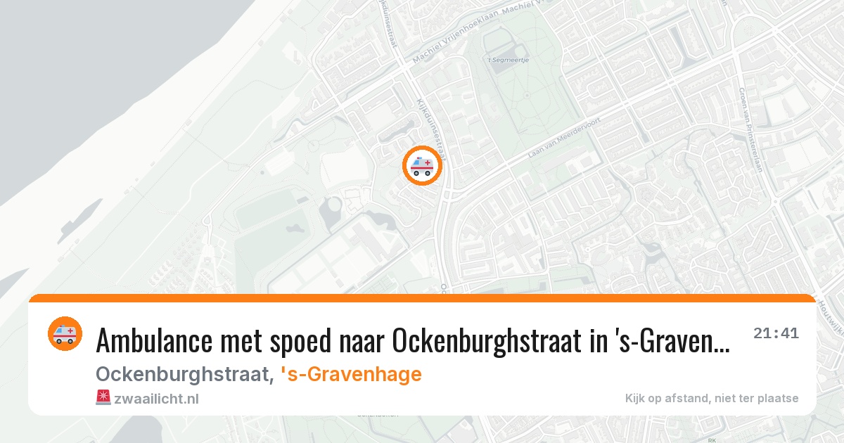 Ambulance met spoed naar Ockenburghstraat in 's-Gravenhage — 4 apr 2026