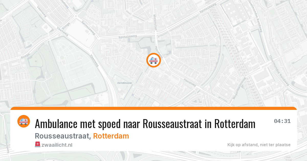 Ambulance met spoed naar Rousseaustraat in Rotterdam — 8 jul 2026