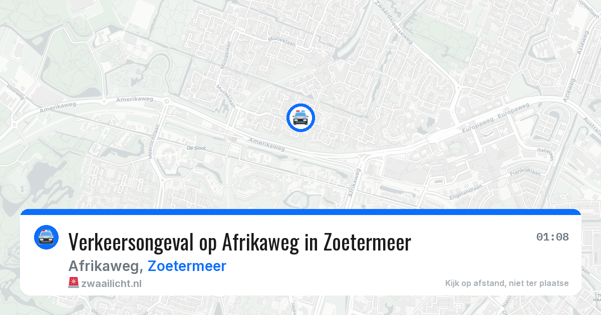 Verkeersongeval op Afrikaweg in Zoetermeer — 19 apr 2026