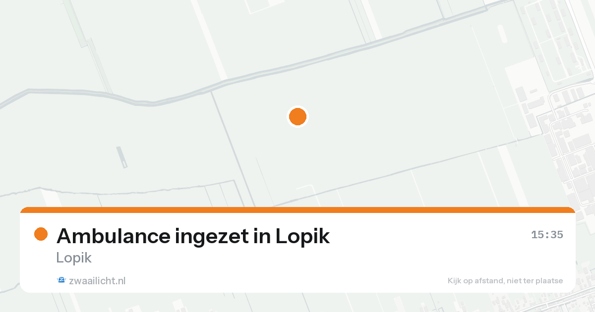 Ambulance ingezet in Lopik — 21 aug 2026