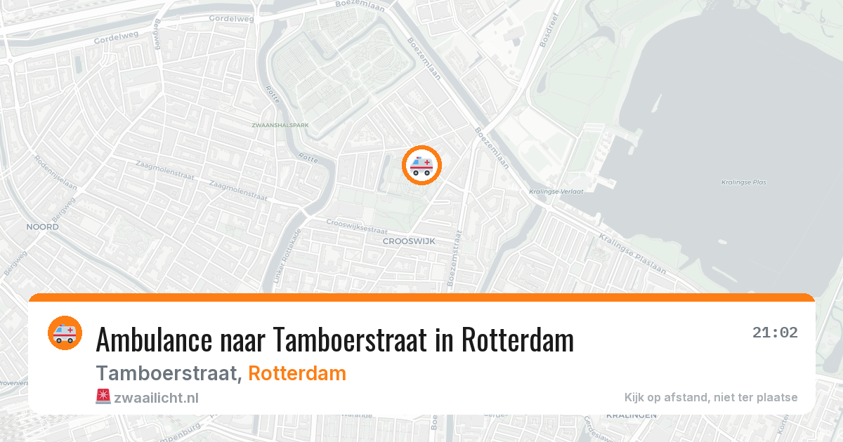 Ambulance naar Tamboerstraat in Rotterdam — 4 jul 2026