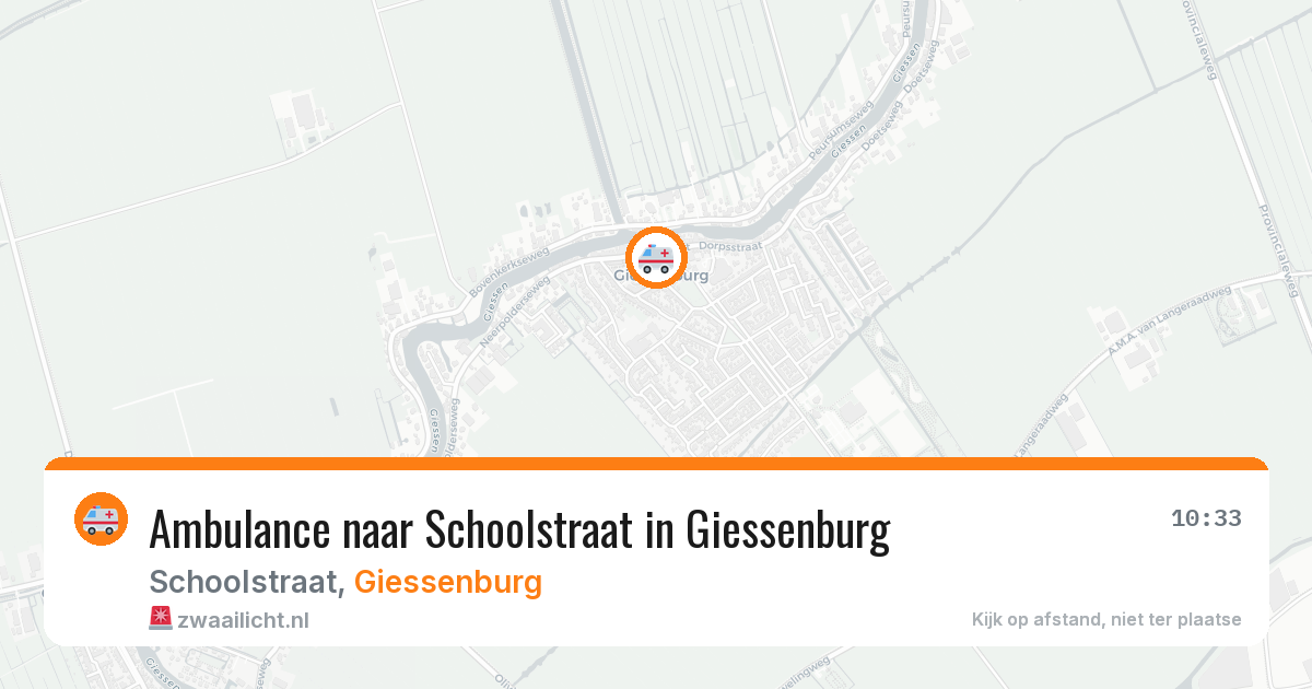 Ambulance naar Schoolstraat in Giessenburg — 23 jul 2026