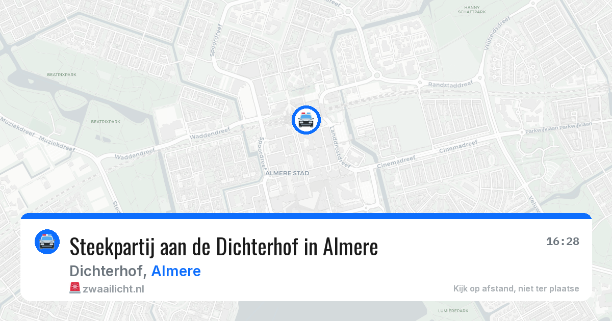 Steekpartij aan de Dichterhof in Almere — 1 mei 2026