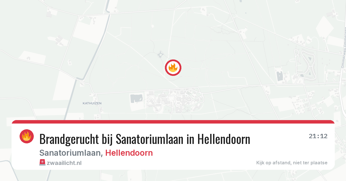 Brandgerucht bij Sanatoriumlaan in Hellendoorn — 8 aug 2026