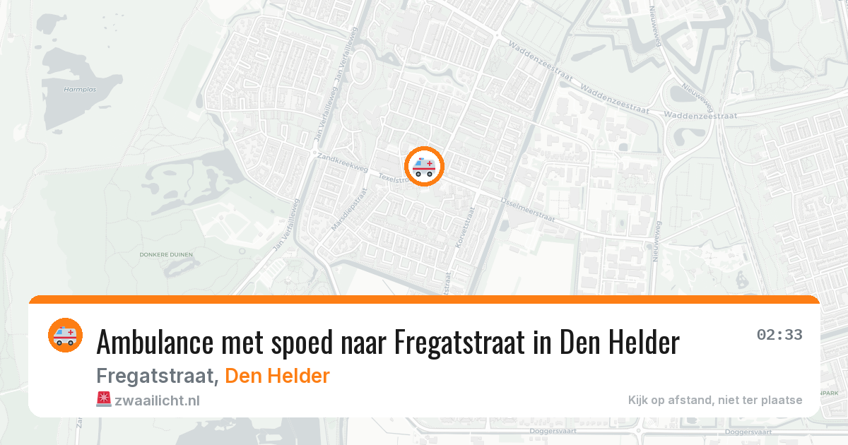 Ambulance met spoed naar Fregatstraat in Den Helder — 17 apr 2026