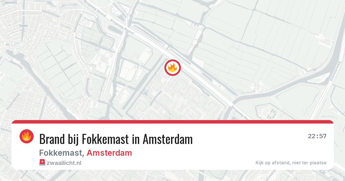 Brand bij Fokkemast in Amsterdam — 24 jun 2026
