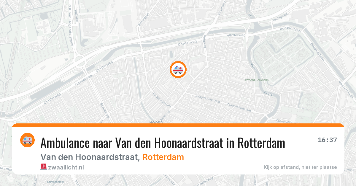 Ambulance naar Van den Hoonaardstraat in Rotterdam — 22 jun 2026