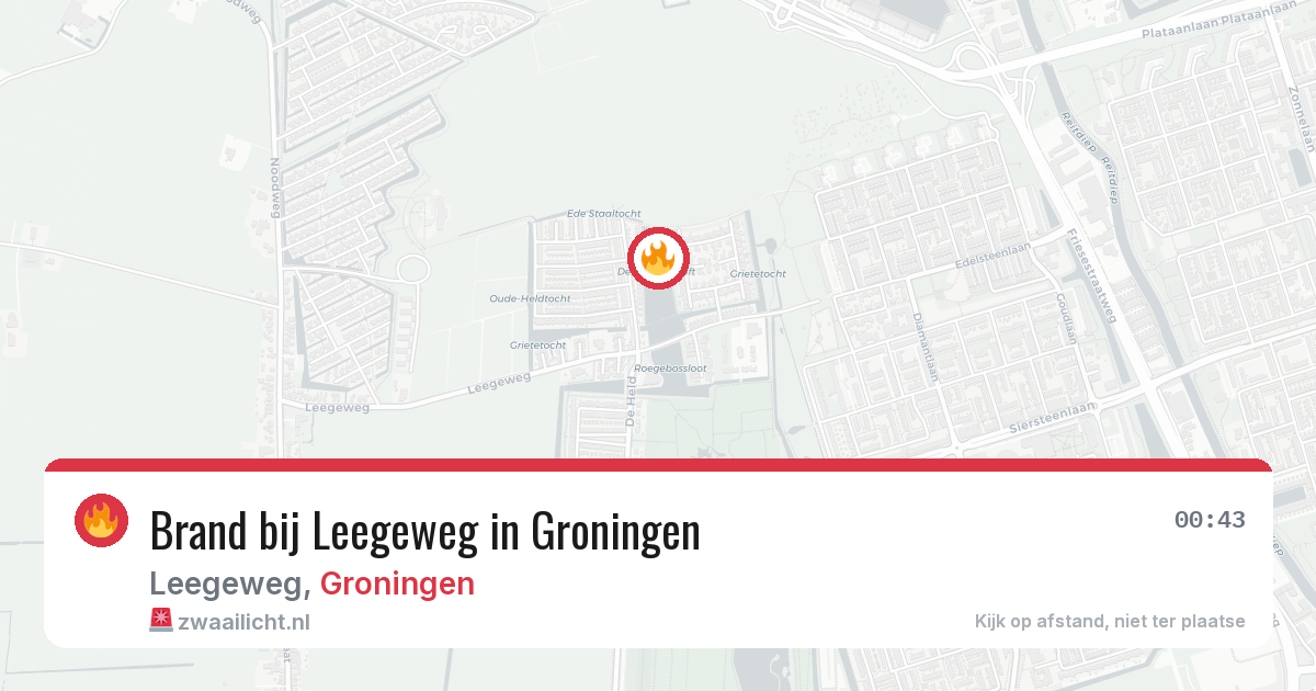 Brand bij Leegeweg in Groningen — 21 jun 2026