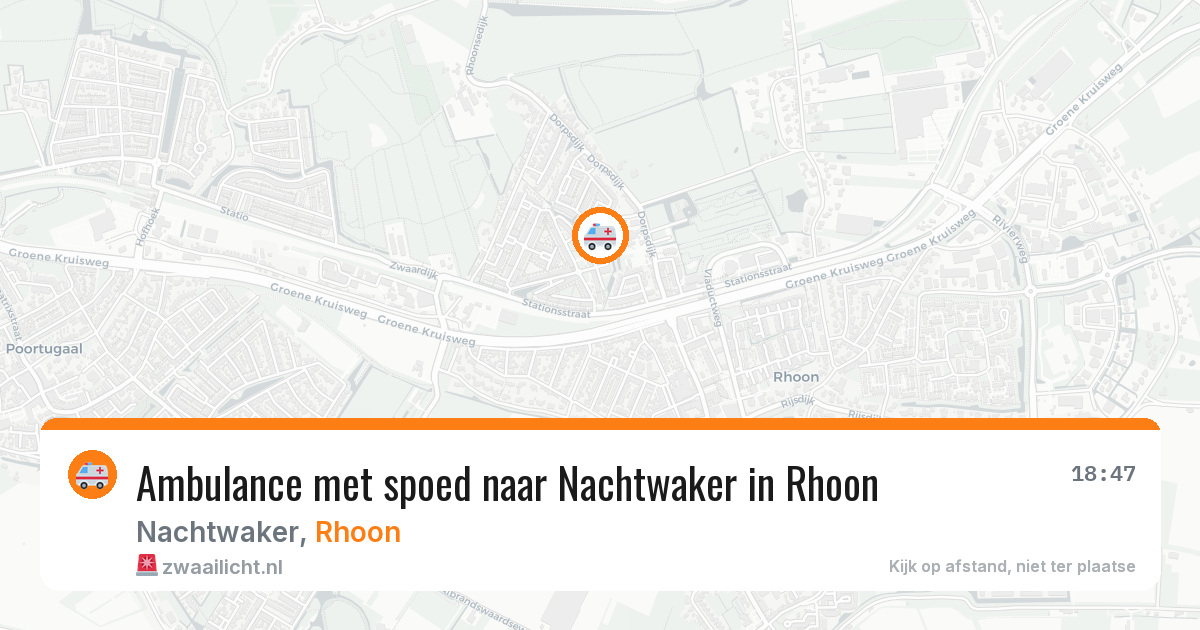 Ambulance met spoed naar Nachtwaker in Rhoon — 1 apr 2026