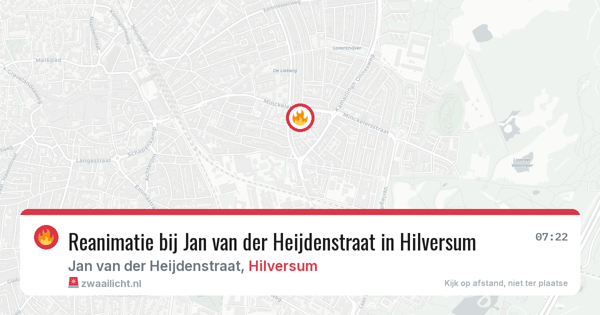 Reanimatie bij Jan van der Heijdenstraat in Hilversum — 23 jan 2026