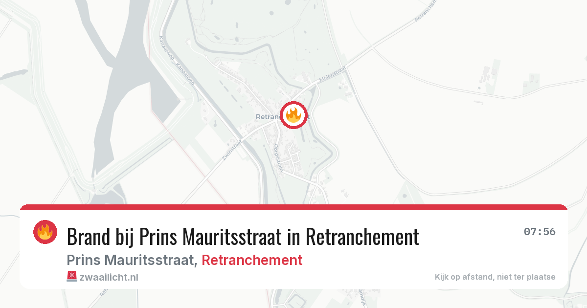 Brand bij Prins Mauritsstraat in Retranchement — 26 feb 2026