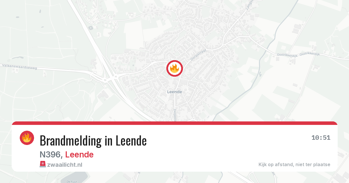 Brandmelding in Leende — 11 apr 2026