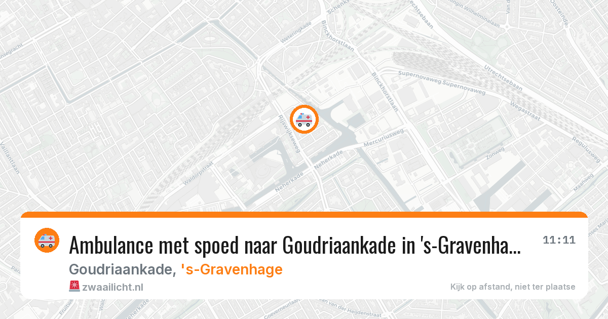 Ambulance met spoed naar Goudriaankade in 's-Gravenhage — 14 apr 2026