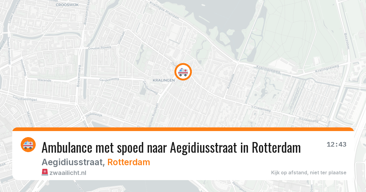 Ambulance met spoed naar Aegidiusstraat in Rotterdam — 8 jul 2026