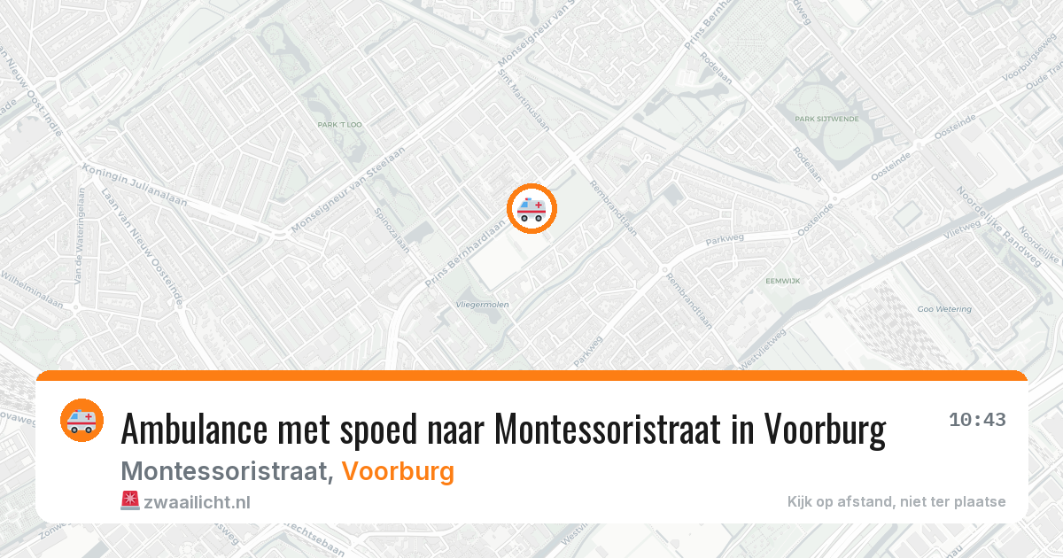 Ambulance met spoed naar Montessoristraat in Voorburg — 19 mrt 2026