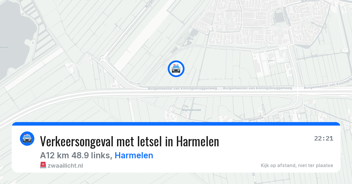 Verkeersongeval met letsel in Harmelen — 12 aug 2026
