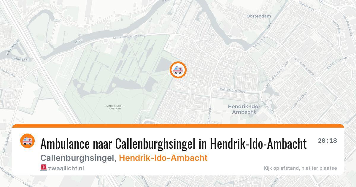 Ambulance naar Callenburghsingel in Hendrik-Ido-Ambacht — 13 aug 2026