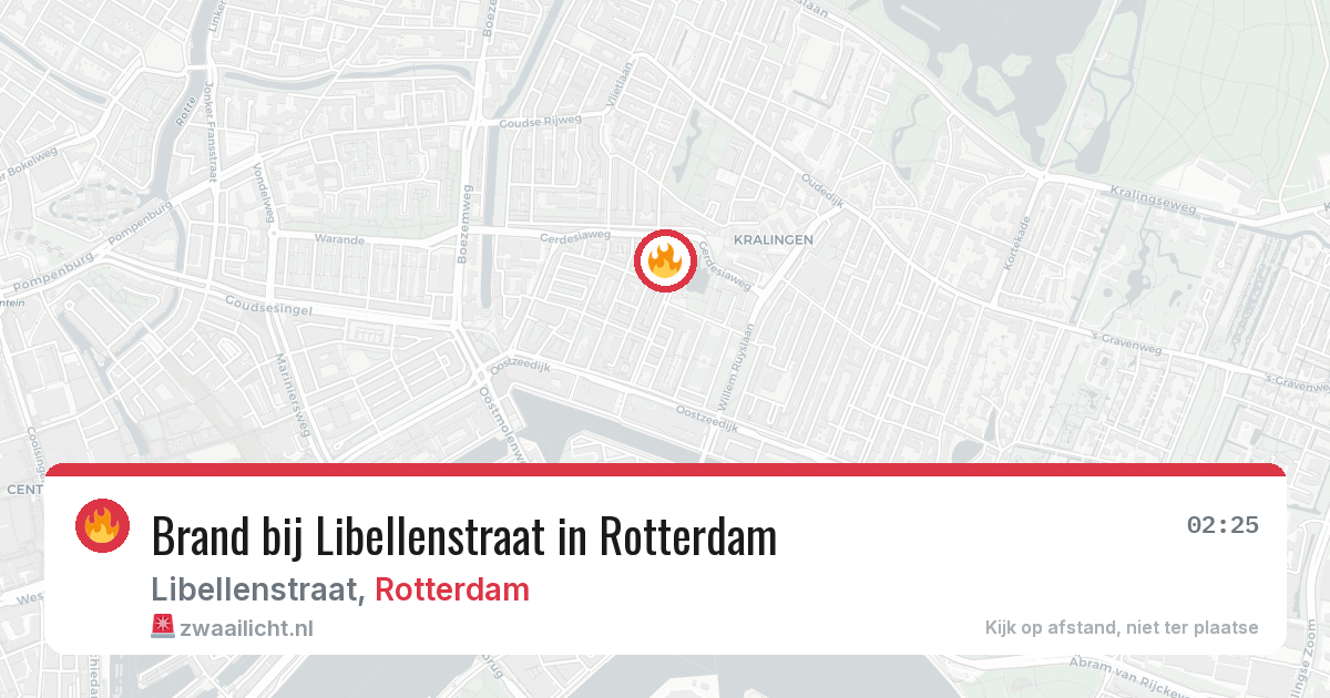 Brand bij Libellenstraat in Rotterdam — 14 mrt 2026