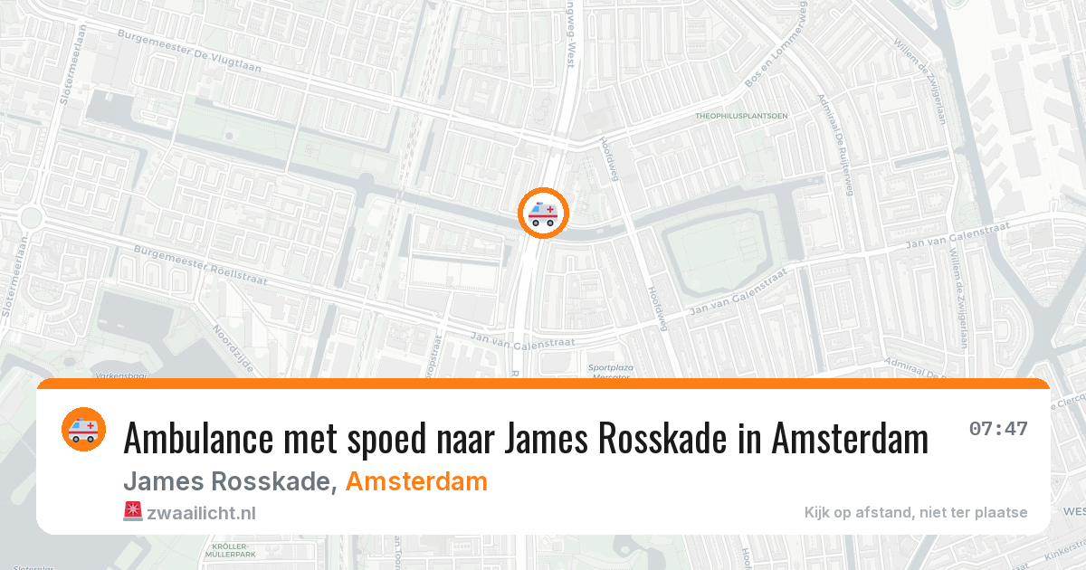 Ambulance met spoed naar James Rosskade in Amsterdam — 18 jun 2026