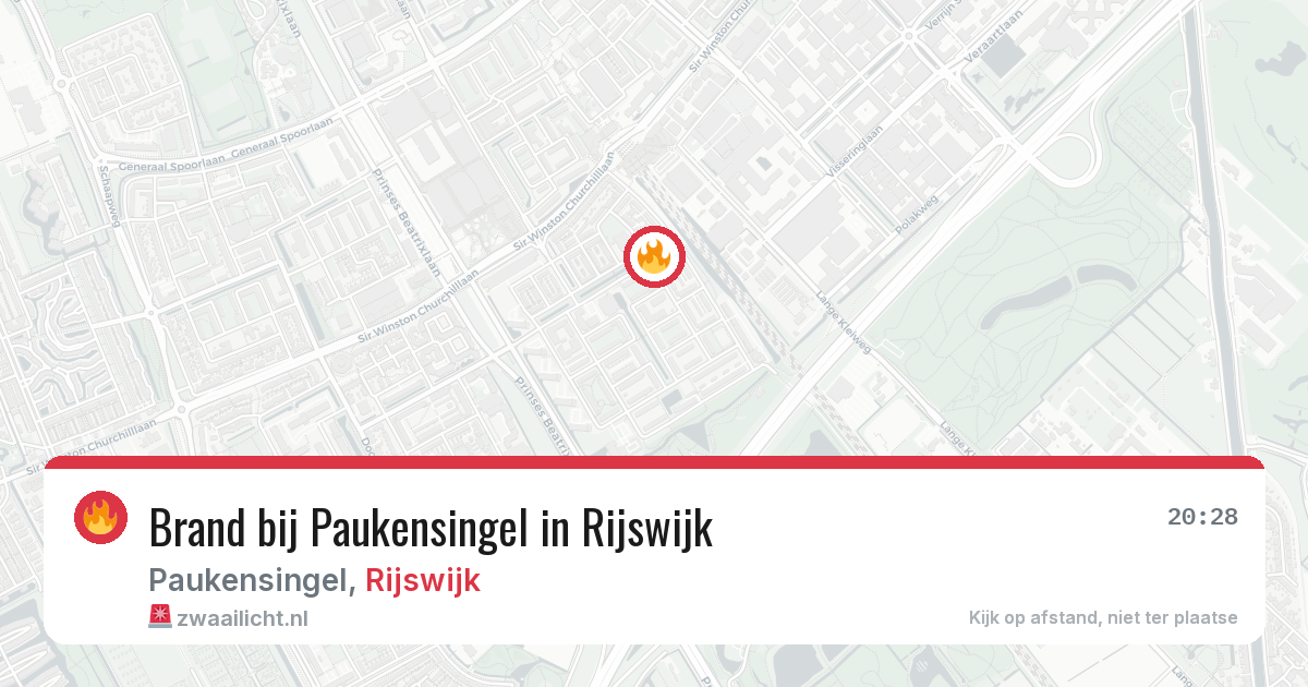 Brand bij Paukensingel in Rijswijk — 31 mrt 2026