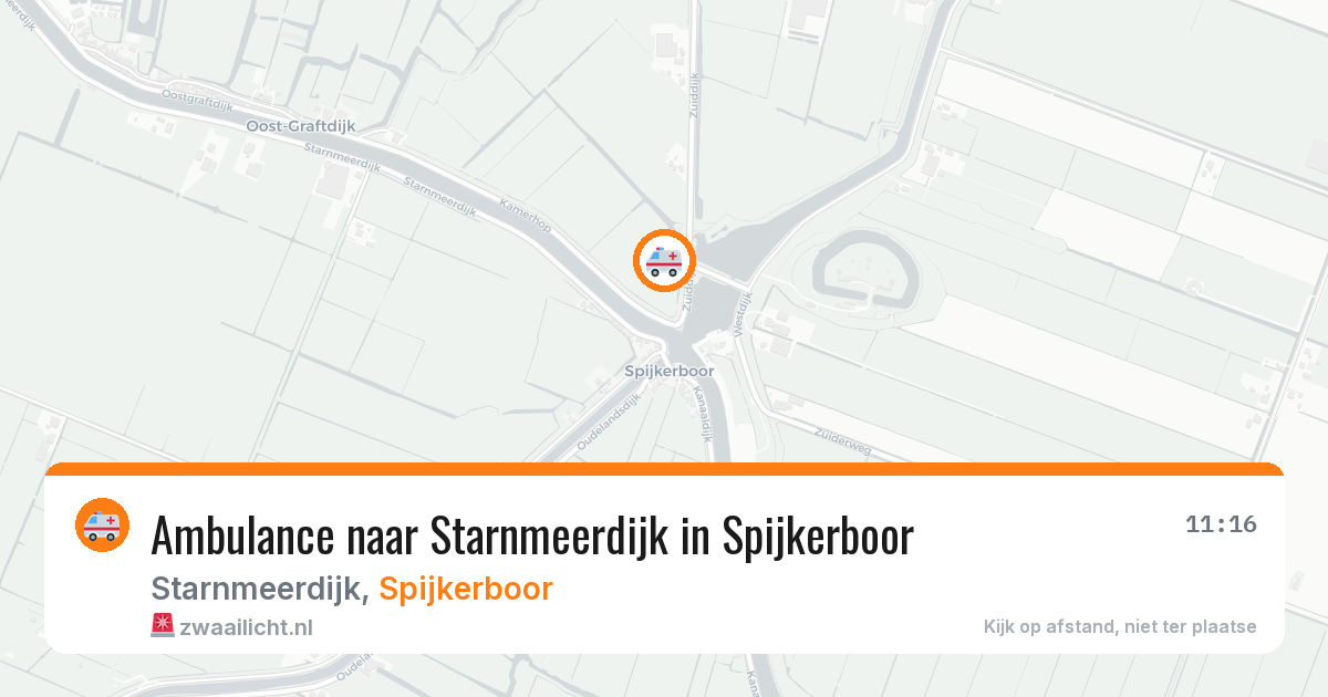 Ambulance naar Starnmeerdijk in Spijkerboor — 9 mei 2026