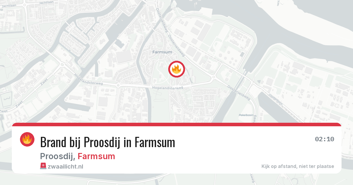 Brand bij Proosdij in Farmsum — 20 jun 2026