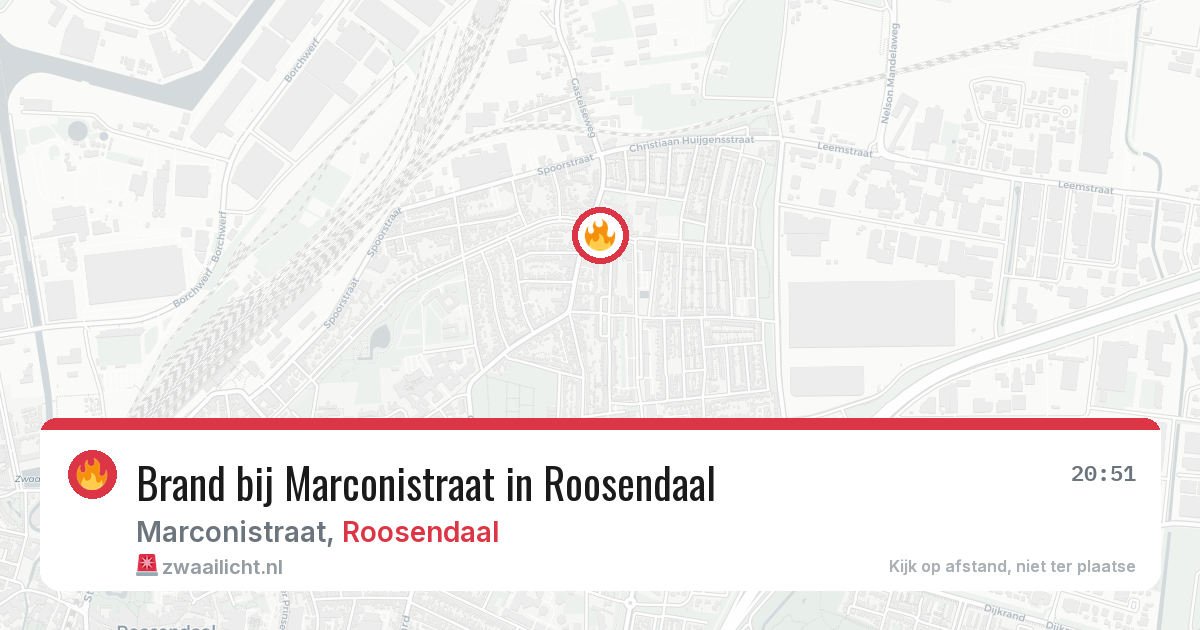 Brand bij Marconistraat in Roosendaal — 24 jun 2026