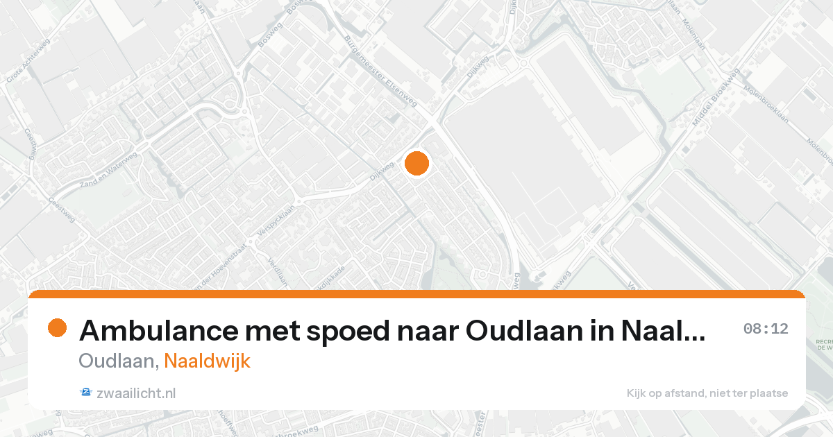Ambulance met spoed naar Oudlaan in Naaldwijk — 8 mei 2026