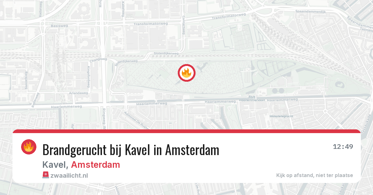 Brandgerucht bij Kavel in Amsterdam — 27 apr 2026