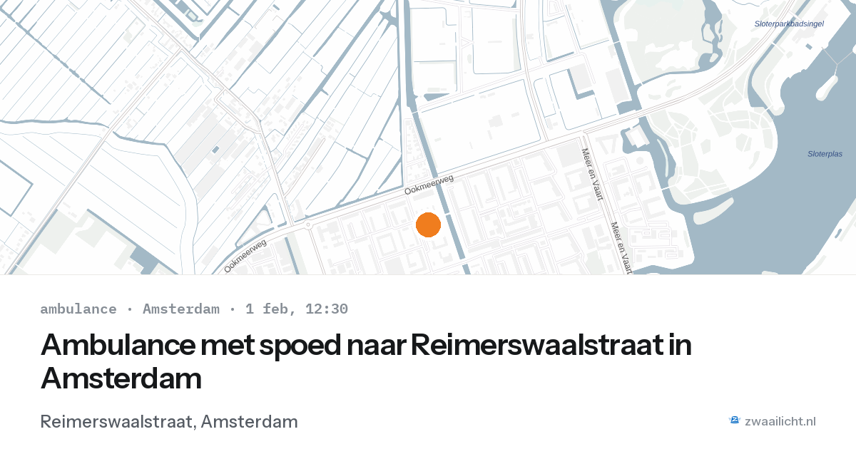 Ambulance met spoed naar Reimerswaalstraat in Amsterdam — 1 feb 2026