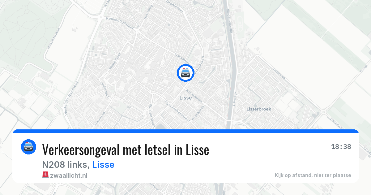 Verkeersongeval met letsel in Lisse — 8 apr 2026