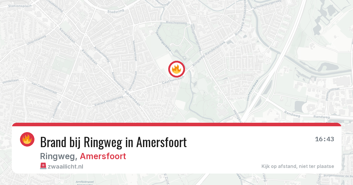Brand bij Ringweg in Amersfoort — 3 aug 2026