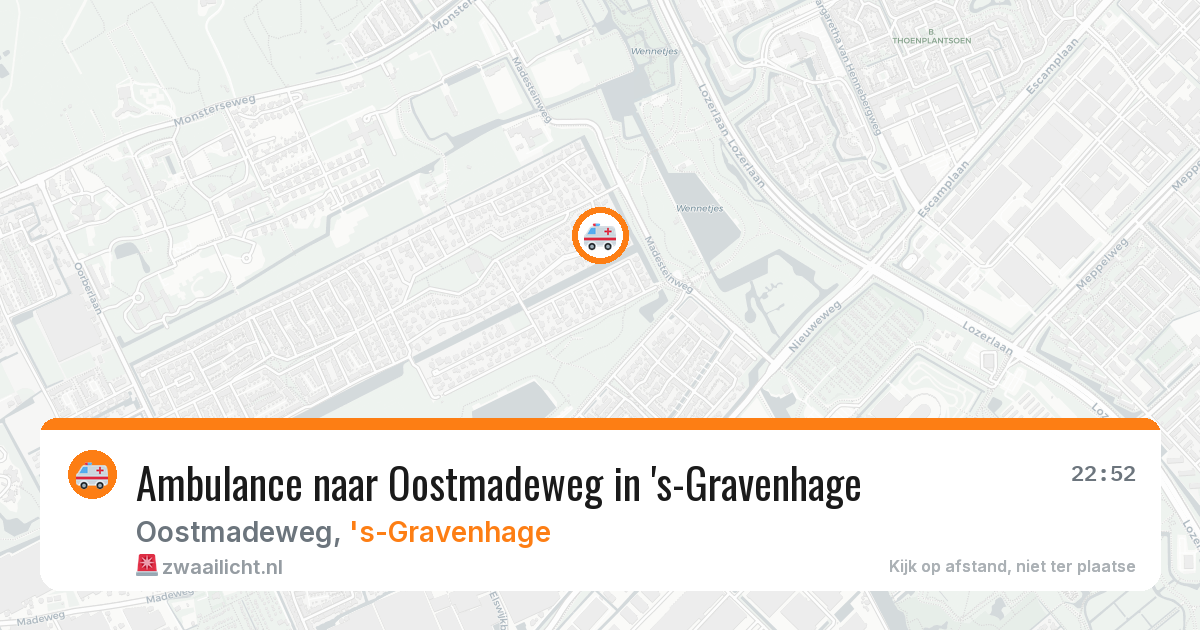 Ambulance naar Oostmadeweg in 's-Gravenhage — 1 mei 2026