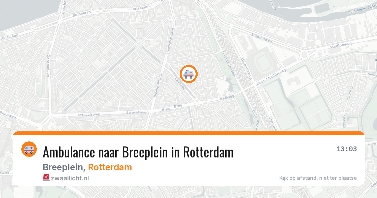 Ambulance naar Breeplein in Rotterdam — 29 jan 2026