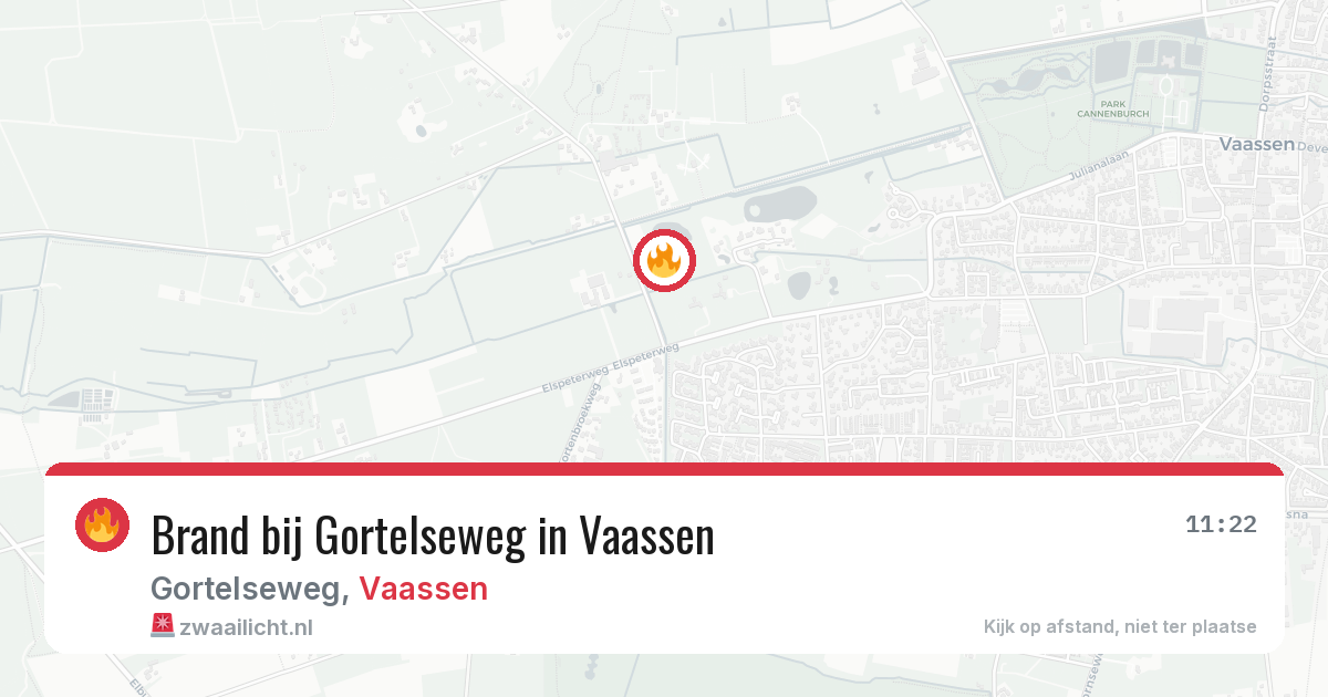 Brand bij Gortelseweg in Vaassen — 28 jun 2026